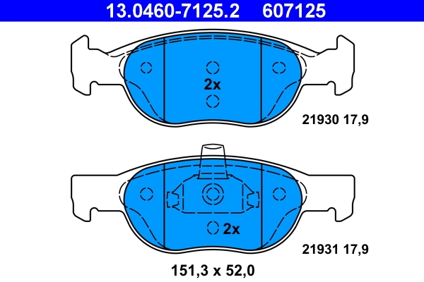 Brake Pad Set, disc brake 13.0460-7125.2