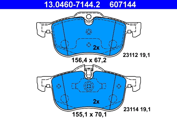 Brake Pad Set, disc brake 13.0460-7144.2