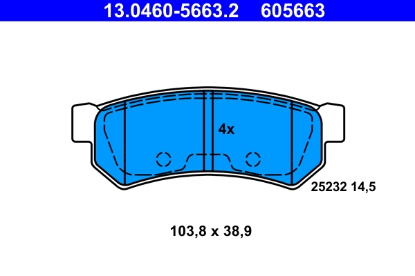 Brake Pad Set, disc brake 13.0460-5663.2