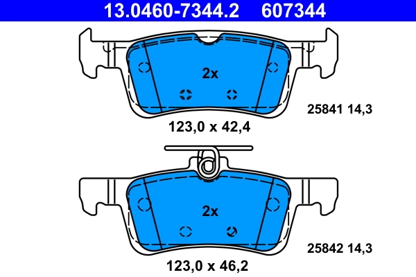 Brake Pad Set, disc brake 13.0460-7344.2