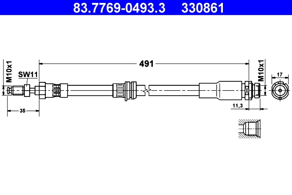 Brake Hose 83.7769-0493.3