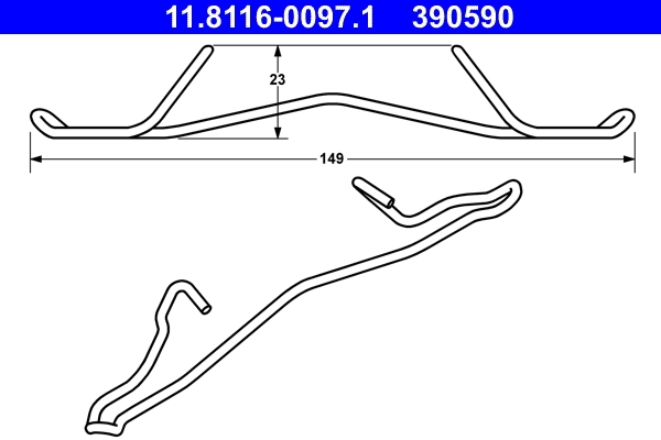 Spring, brake caliper 11.8116-0097.1