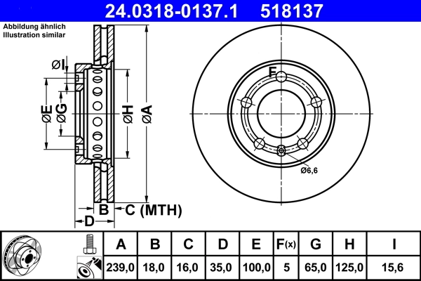 Brake Disc PowerDisc 24.0318-0137.1