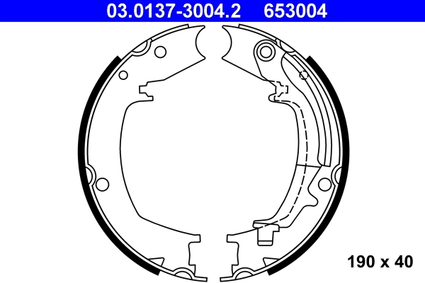 Brake Shoe Set, parking brake 03.0137-3004.2