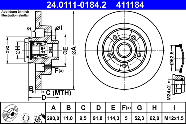 Brake Disc 24.0111-0184.2