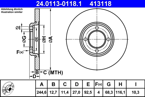 Brake Disc 24.0113-0118.1