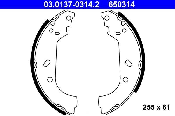 Brake Shoe Set 03.0137-0314.2
