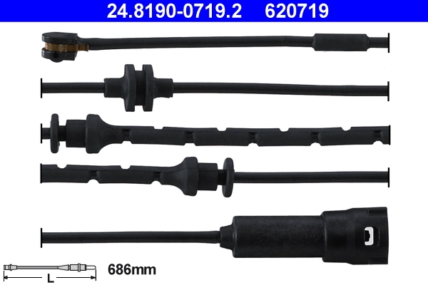 Warning Contact, brake pad wear 24.8190-0719.2