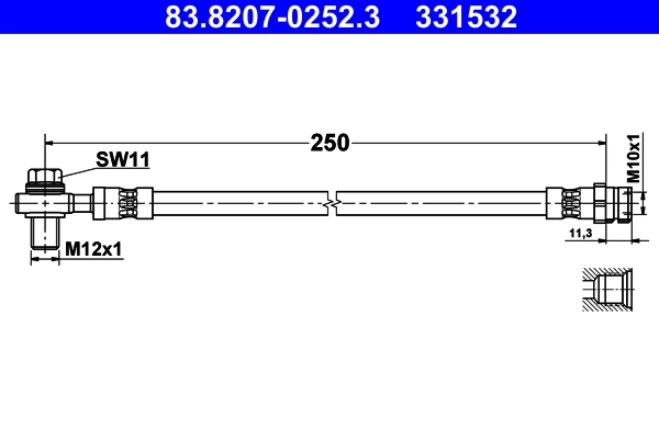 Brake Hose 83.8207-0252.3