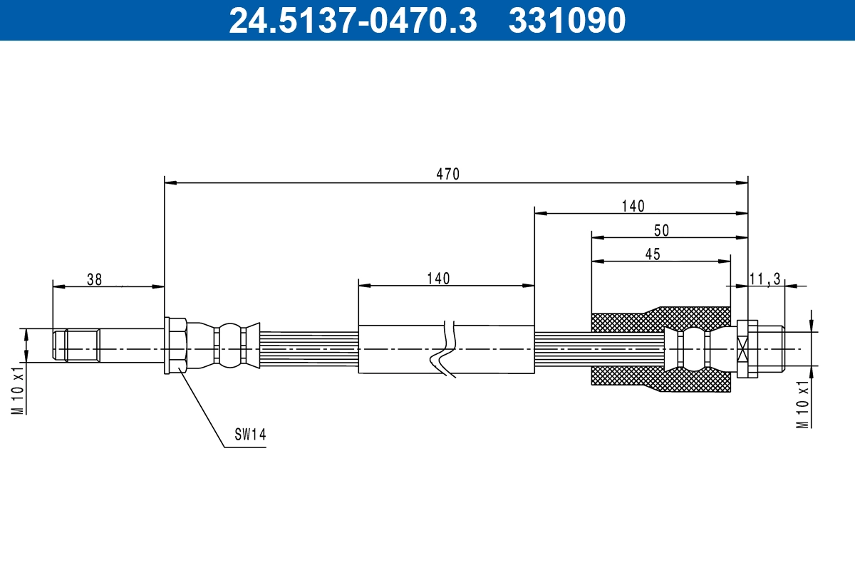 Brake Hose 24.5137-0470.3