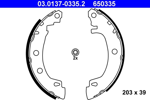 Brake Shoe Set 03.0137-0335.2