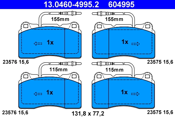 Brake Pad Set, disc brake 13.0460-4995.2