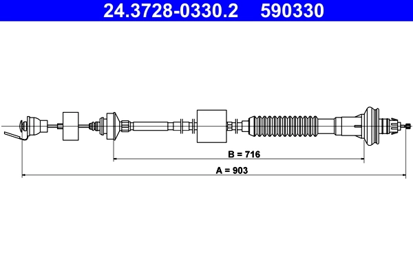 Cable Pull, clutch control 24.3728-0330.2