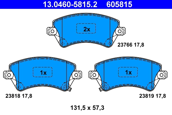 Brake Pad Set, disc brake 13.0460-5815.2