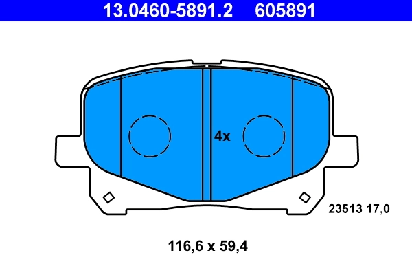 Brake Pad Set, disc brake 13.0460-5891.2