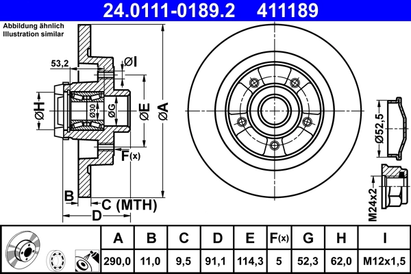 Brake Disc 24.0111-0189.2