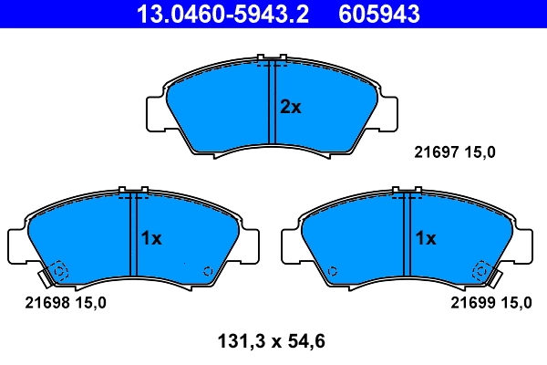 Brake Pad Set, disc brake 13.0460-5943.2