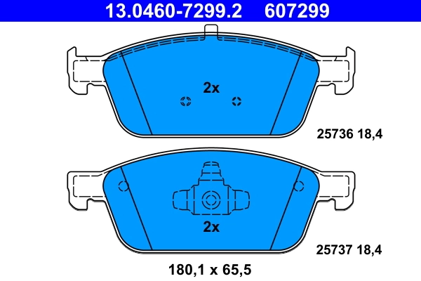 Brake Pad Set, disc brake 13.0460-7299.2