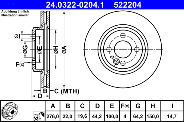 Brake Disc PowerDisc 24.0322-0204.1