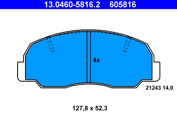 Brake Pad Set, disc brake 13.0460-5816.2