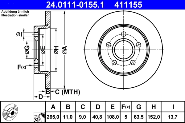 Brake Disc 24.0111-0155.1