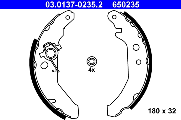 Brake Shoe Set 03.0137-0235.2