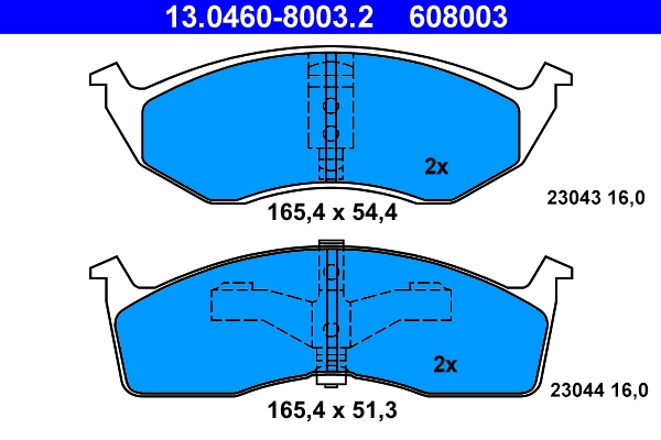 Brake Pad Set, disc brake 13.0460-8003.2