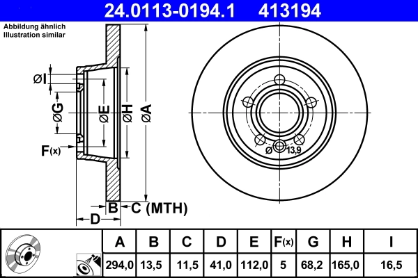 Brake Disc 24.0113-0194.1