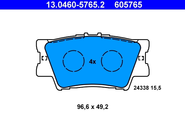 Brake Pad Set, disc brake 13.0460-5765.2
