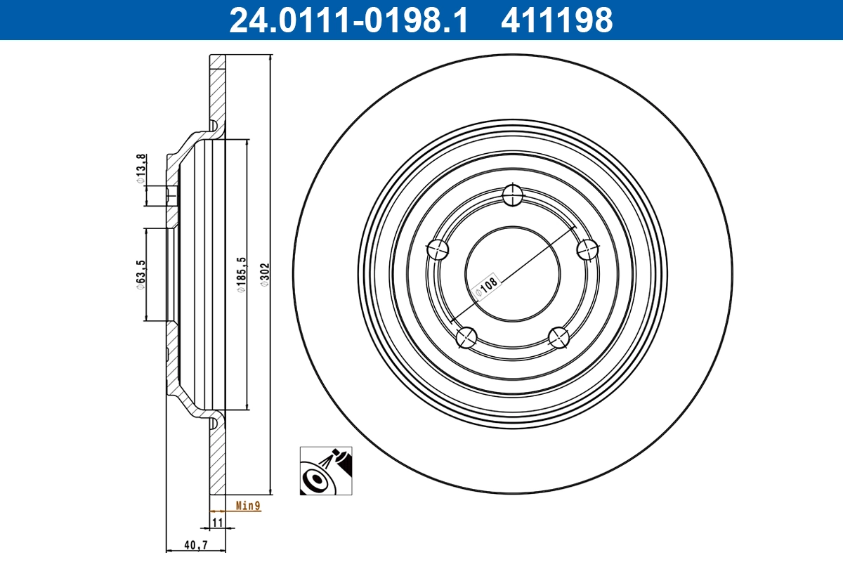 Brake Disc 24.0111-0198.1