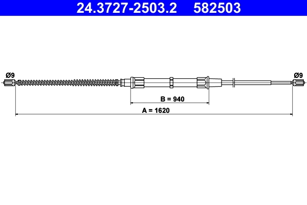 Cable Pull, parking brake 24.3727-2503.2