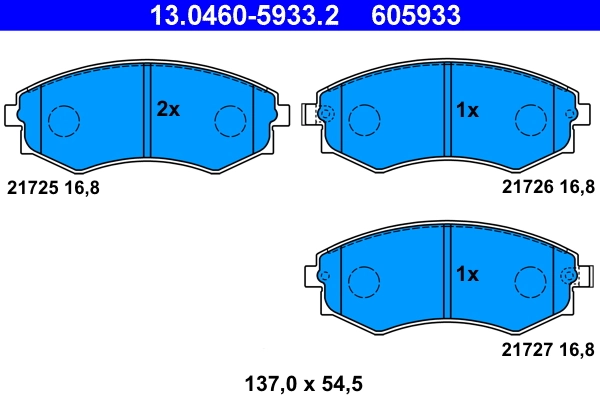 Brake Pad Set, disc brake 13.0460-5933.2
