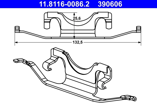 Spring, brake caliper 11.8116-0086.2