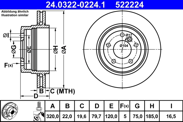 Brake Disc PowerDisc 24.0322-0224.1