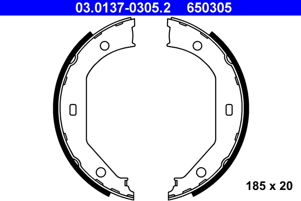 Brake Shoe Set, parking brake 03.0137-0305.2