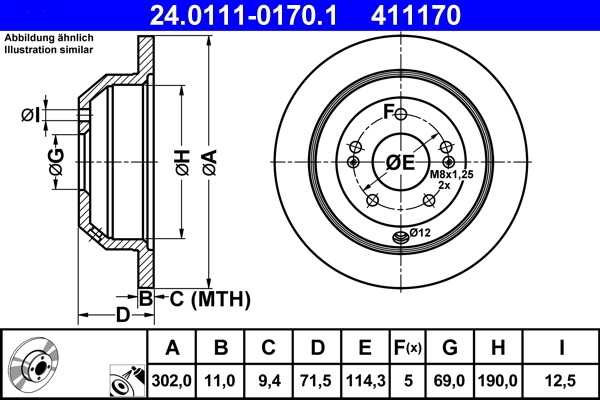 Brake Disc 24.0111-0170.1