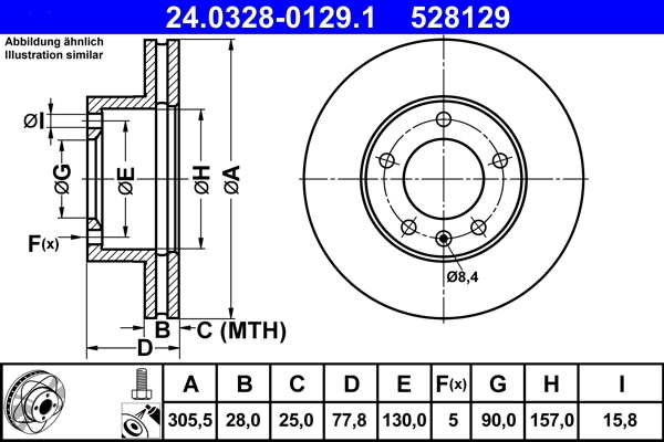 Brake Disc PowerDisc 24.0328-0129.1