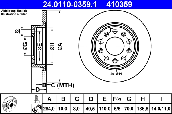 Brake Disc 24.0110-0359.1