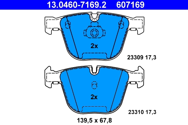 Brake Pad Set, disc brake 13.0460-7169.2