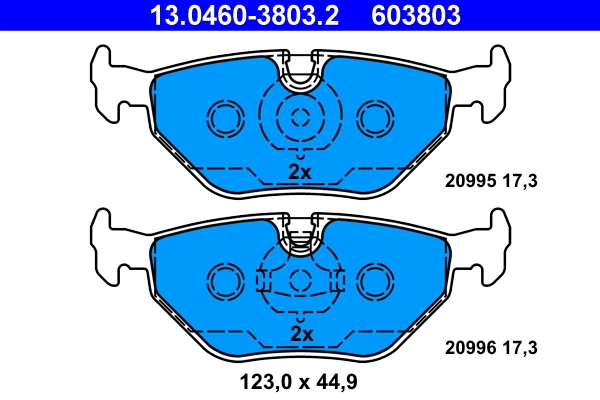 Brake Pad Set, disc brake 13.0460-3803.2
