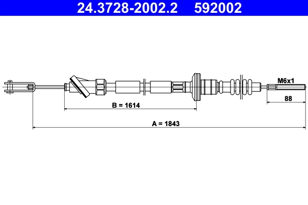 Cable Pull, clutch control 24.3728-2002.2
