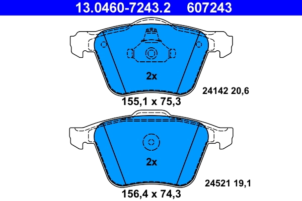 Brake Pad Set, disc brake 13.0460-7243.2