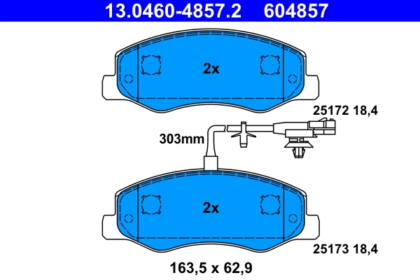 Brake Pad Set, disc brake 13.0460-4857.2