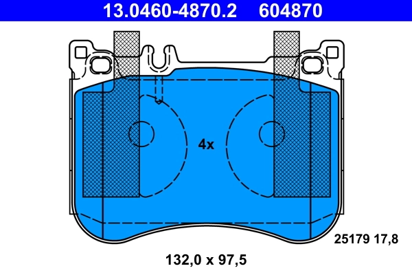 Brake Pad Set, disc brake 13.0460-4870.2