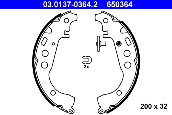 Brake Shoe Set 03.0137-0364.2