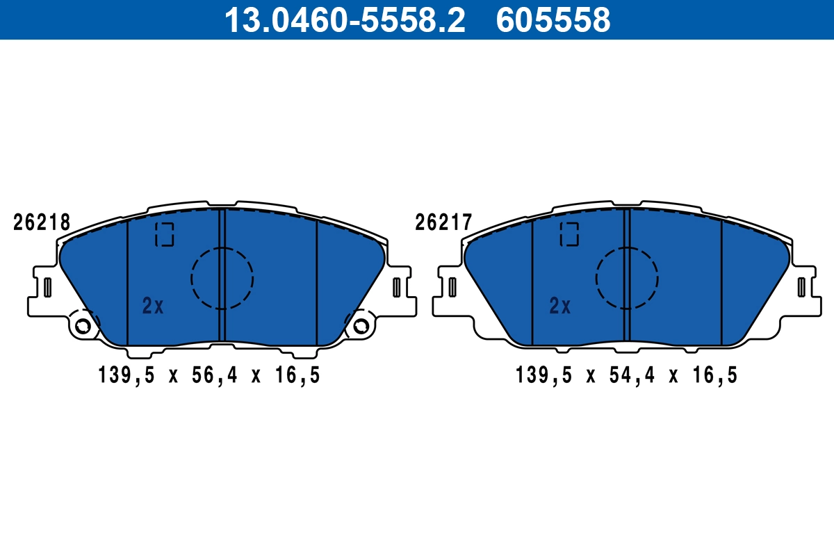 Brake Pad Set, disc brake 13.0460-5558.2
