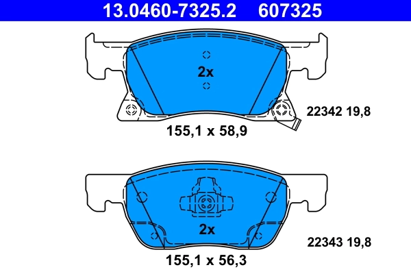 Brake Pad Set, disc brake 13.0460-7325.2