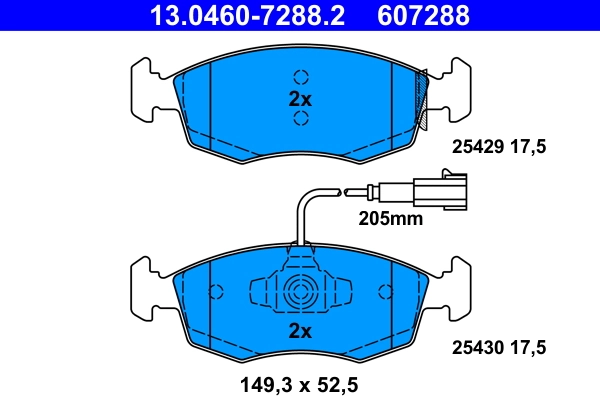 Brake Pad Set, disc brake 13.0460-7288.2