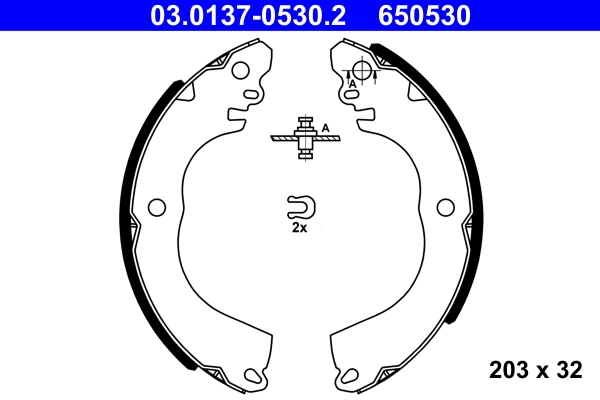 Brake Shoe Set 03.0137-0530.2