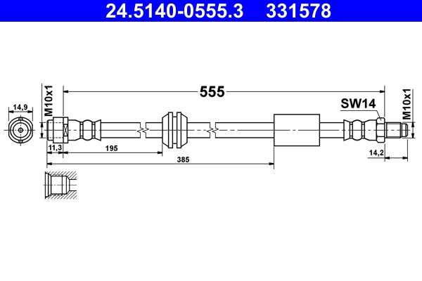 Brake Hose 24.5140-0555.3